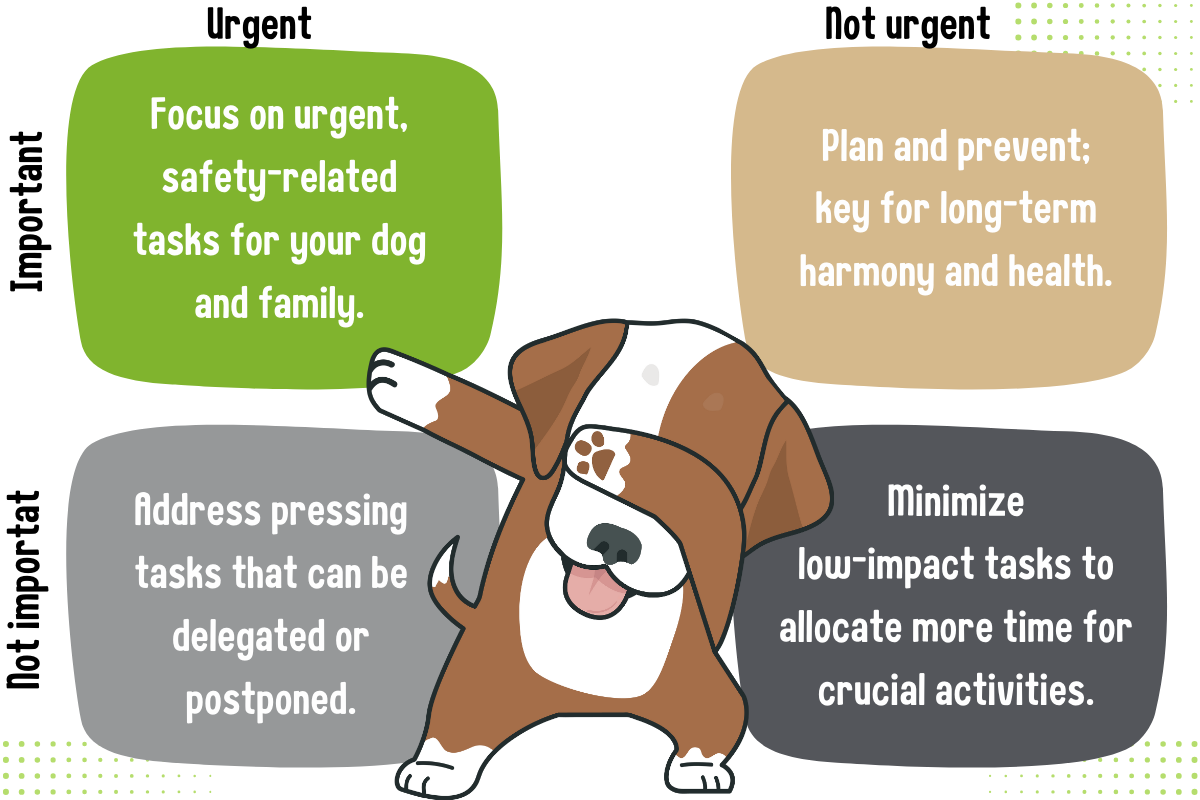 Dog Parenting Efficiency: Using the Eisenhower Matrix for Better Time Management