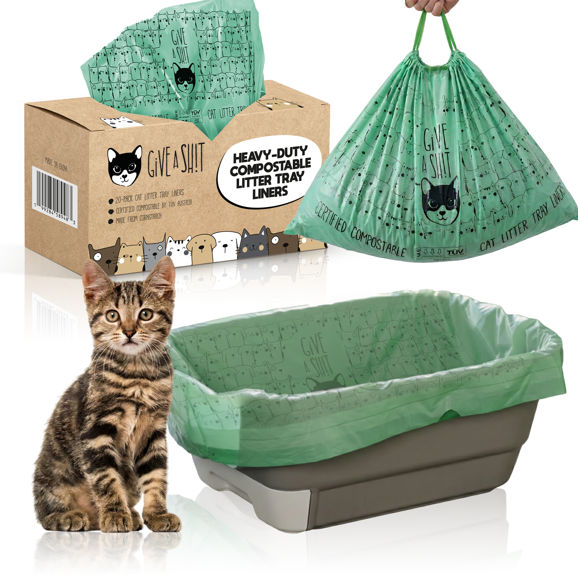 Certified Compostable Cat Litter Tray Liners