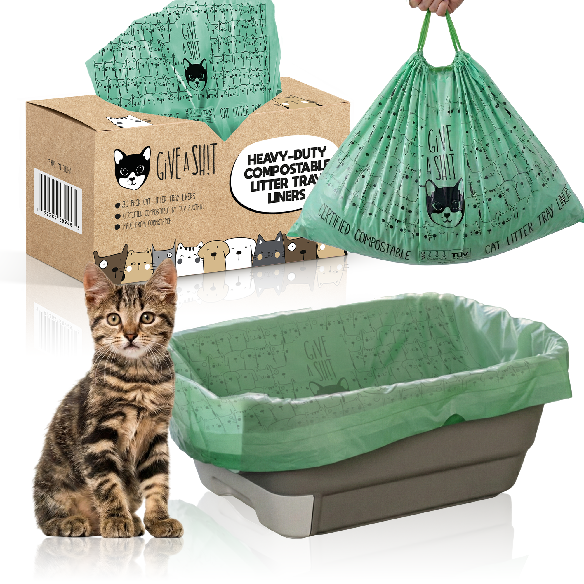 Certified Compostable Cat Litter Tray Liners