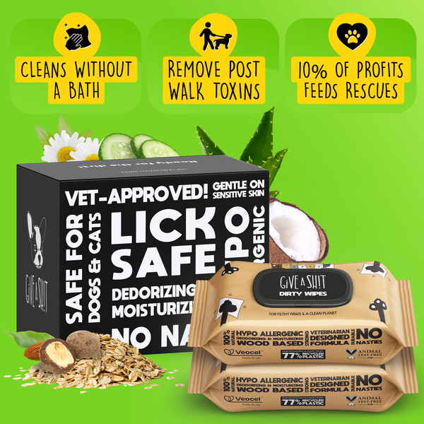 Lick-Safe Hypoallergenic Pet Wipes for Dogs & Cats