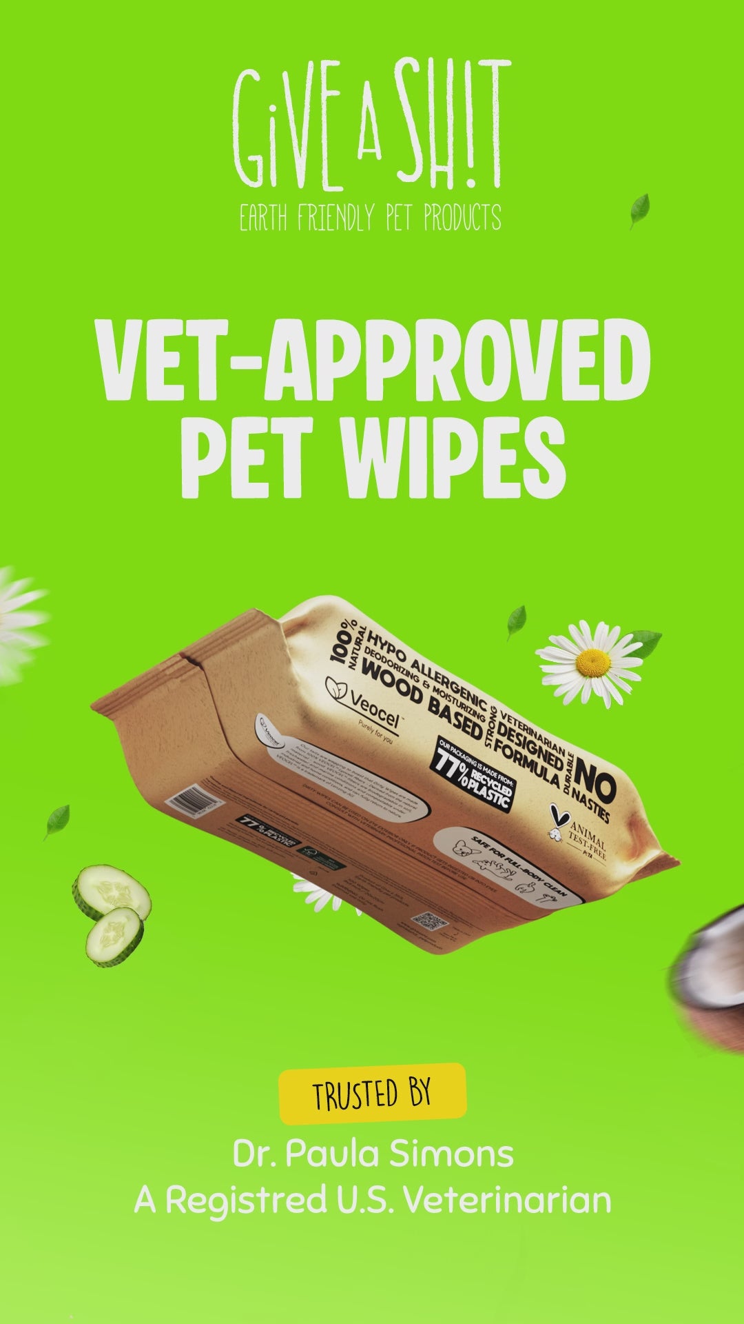 Lick-Safe Hypoallergenic Pet Wipes for Dogs & Cats